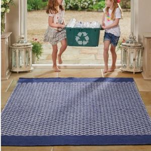 Hug Rug Woven Trellis Navy Rug