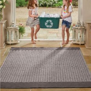 Hug Rug Woven Trellis Warm Grey Rug