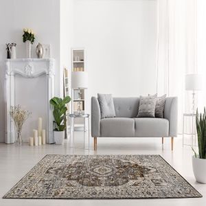 Troye B5045A M.S.Green Ivory Modern Design Rug by Euro Tapis