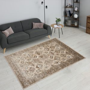 Vintage 550AQ Cream/L.Brown Rug By Prestige
