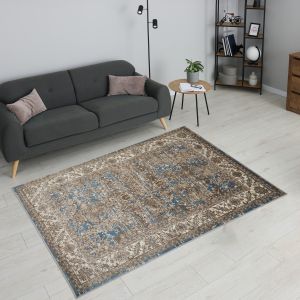 Vintage 553A2 Blue Rug By Prestige