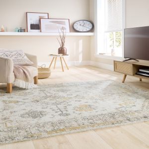 Origins Vogue Light Grey / Ochre Abstract Rug