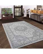 Cotton Rug Grey Oriental by Viva Rug