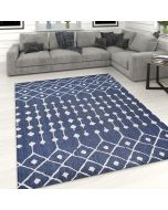 Cotton Rug Navy Blue Berber by Viva Rug