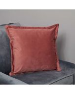 Pink Crushed Velvet Cushion - Feather Filled by Native