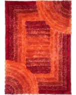 Rugstyle 3D Shaggy Trellis Red Rug / 160/230