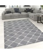 Cotton Rug Runner Trellis Grey by Viva Rug