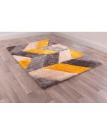 Ultimate Blazon Ochre 3D Shaggy Rug