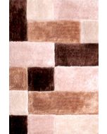Ultimate 3D Carved Blocks Natural Shaggy Rug 2