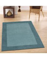 Origins Borders Duck Egg Wool Rug