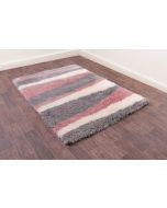 Ultimate Boston Lightning Blush Striped Shaggy Rug