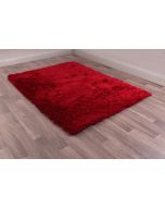 Ultimate Boston Red Plain Shaggy Rug 