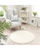 Origins Buddy Cream Washable Plain Circle Rug