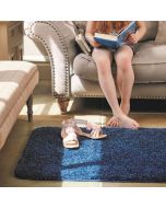 Origins Buddy Midnight Blue Washable Plain Rug