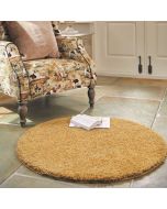 Origins Buddy Ochre Washable Plain Circle Rug