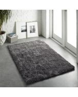 Origins Chicago New Grey Polyester Plain Rug