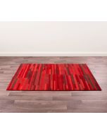 Rug Style Modern Poly City Block Red Rug 