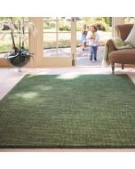 Origins Country Tweed Forest Green Plain Wool Rug 1