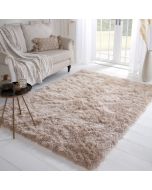 Ultimate Dazzle Natural Plain Shaggy Rug
