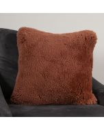 Coral Short Pile Sheepskin Cushion by Native