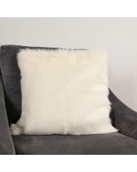 Ivory  Goatskin Cushion by Native