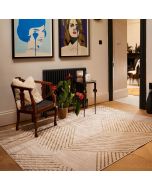 Origins Delta Ivory Geomatric Pattern Plain Rug