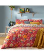 Azalea Floral Duvet Cover Set Red By RIVA