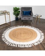 Round Jute Rug With Tassles by Native