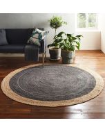 Milano Soft Jute Rug with Light Grey Centre by Native
