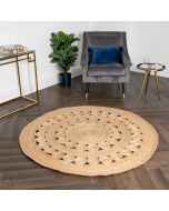 Circle Pattern Round Jute Rug by Native