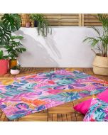 Psychedelic Jungle Outdoor/Indoor Rug Pink By RIVA