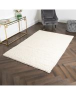 Cream Knitted Large Wool Rug by Native
