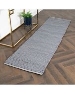 Grey Knitted Runner Wool Rug by Native