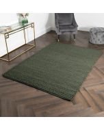 Green Knitted Large Wool Rug by Native