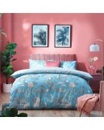 Colony Palm Botanical Duvet Cover Set Pool Blue By RIVA