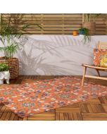 Folk Flora Outdoor/Indoor Rug Orange By RIVA