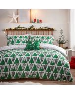 Hide + Seek Santa Christmas Duvet Cover Set Green By RIVA 