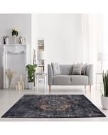 Fenix K6138 Black Abstract Design Rug by Euro Tapis