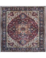 Fenix G4648 Red Blue Bordered Rug by Euro Tapis