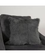 Smoke Grey Goatskin Cushion by Native