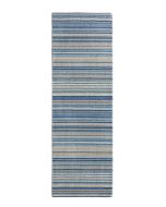 Origins Fine Stripes Blue Beige Wool Runner