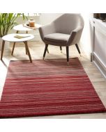 Origins Fine Stripes Red Wool Rug