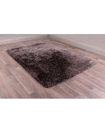 Ultimate Flossy Grey Plain Shaggy Rug 