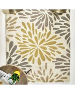 Origins Flowerburst Beige Grey Wool Rug