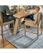 Hug Rug Woven Herringbone Denim Blue Rug 