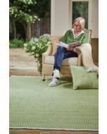 Hug Rug Woven Herringbone Green Rug