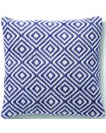Woven Diamond Cushion Navy by Hug Rug