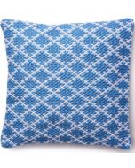 Woven Trellis Cushion Denim Blue by Hug Rug