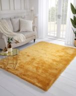 HMC Indigo Ochre Plain Shaggy Rug