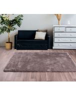 HMC Indigo Silver Plain Shaggy Rug 